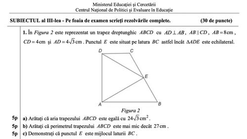 Evaluarea Națională 2020 – Setul 8 de teste de antrenament pentru elevii de clasa a VIII-a a fost publicat
