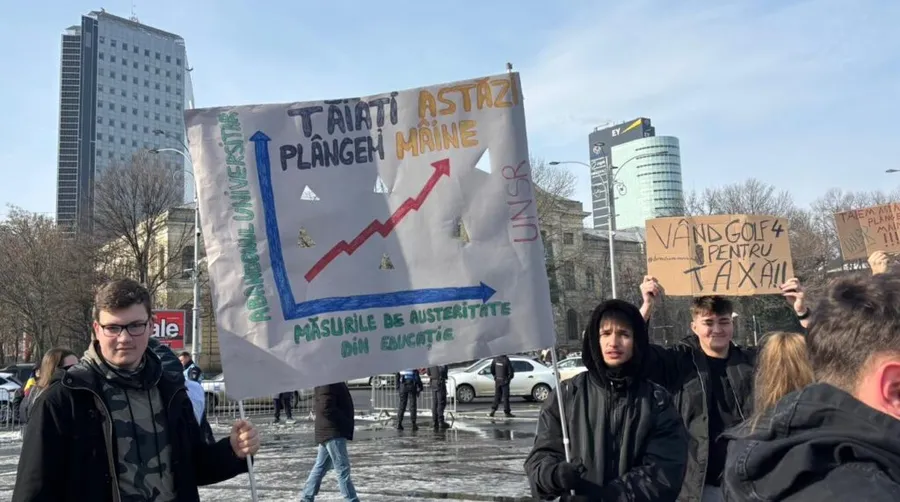 protest studenți Piața Victoriei