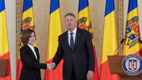 VIDEO Klaus Iohannis către Maia Sandu: România rămâne deosebit de vigilentă față de acțiunile hibride ale Rusiei. Vă asigur că Republica Moldova nu e singură în fața acestor provocări
