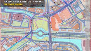 PUZ pentru extinderea infrastructurii de tramvai prin Piața Unirii, pus în dezbatere publică / Prelungire cu aproximativ 0,9 km a liniei 32 (Dealul Mitropoliei) și conectare cu linia 21 (Strada Sfânta Vineri) / În Piața Unirii au loc lucrări la planșeu