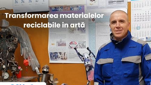 Sudorul român care transformă materialele reciclabile în opere de artă