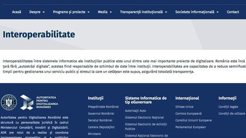 ADR a lansat Sistemul Național de Interoperabilitate, platforma care interconectează bazele de date ale administraţiei publice din România