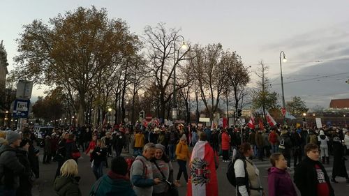 Mii de oameni au protestat la Viena faţă de planurile de introducere a obligativităţii vaccinării împotriva Covid