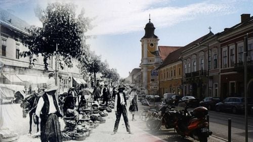 FOTO Centrul Clujului, în imagini de arhivă combinate cu fotografii de acum