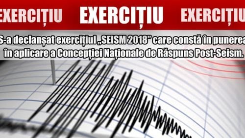 Cel mai amplu exercițiu de simulare în caz de cutremur, SEISM 2018, declanșat sâmbătă în București
