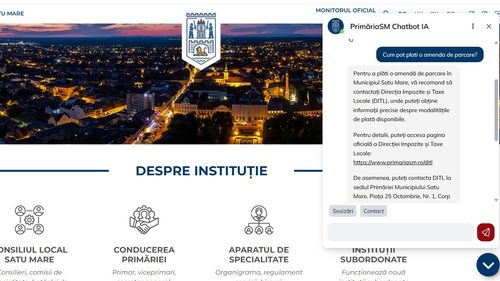 Primăria Satu Mare anunță un chatbot cu inteligenţă artificială în relaţia cu cetăţenii