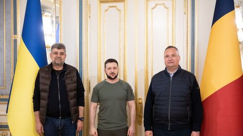 VIDEO Premierul Ciucă și Marcel Ciolacu au fost marți la Kiev. Discuții cu Volodimir Zelenski și premierul Shmyhal, vizite în localitățile Irpin și Borodianka