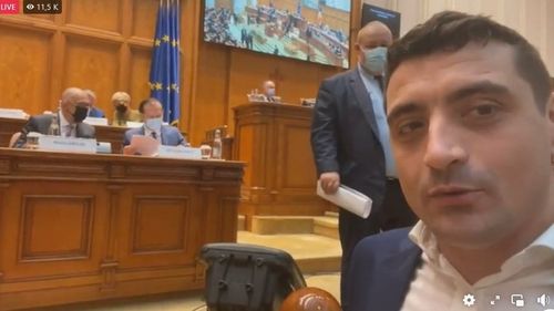 Florin Cîțu, bruiat de parlamentarii AUR în timpul discursului: Fără alcool in instituții publice! Fără bețivi!