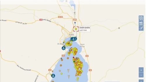 VIDEO Cel mai mare blocaj maritim în canalul Suez, după ce o navă a eșuat / 156 de nave de mare tonaj aşteaptă pe unul dintre sensurile de navigaţie, iar operațiunea de deblocare ar putea dura câteva săptămâni