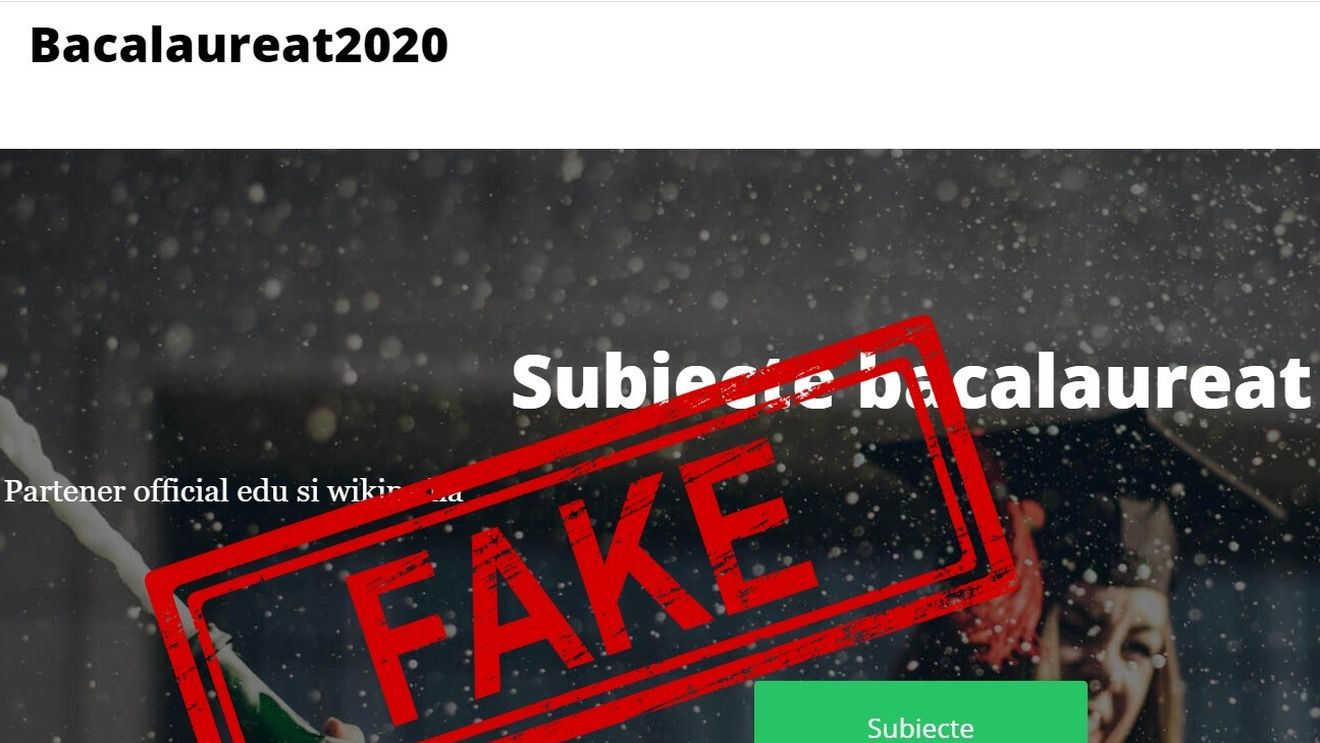 Atenție, FAKE! „Subiecte de vânzare pentru Bac - 100 de lei” Un site fals susține că vinde subiectele care vor fi date la examen și se folosește de numele Edupedu