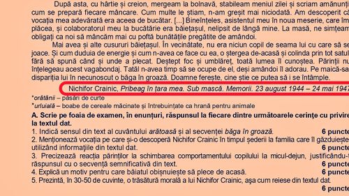 EXCLUSIV Nichifor Crainic, ministrul Propagandei în regimul legionar antisemit condus de Ion Antonescu, a fost introdus de Ministerul Educației în subiectele de Bacalaureat la Limba română, varianta de rezervă pentru examenul de ieri, 10 iunie 2025