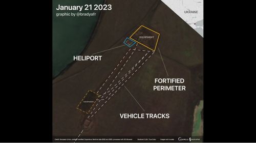 VIDEO Forțele rusești au construit o bază în nordul Crimeei, arată imagini din satelit