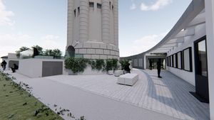 FOTO Timișoara transformă un turn de apă în paragină în centru multicultural, cu bani nordici