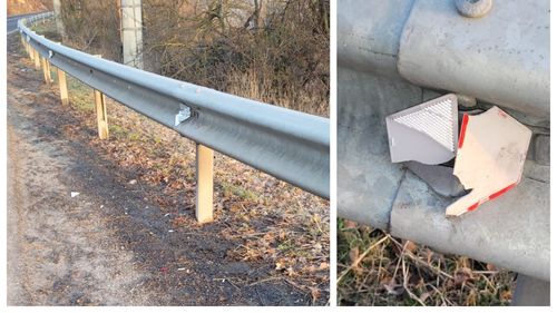 Un drum din Covasna a fost vandalizat pe o distanță de 1,5 km / Au fost sparte peste 400 de elemente reflectorizante