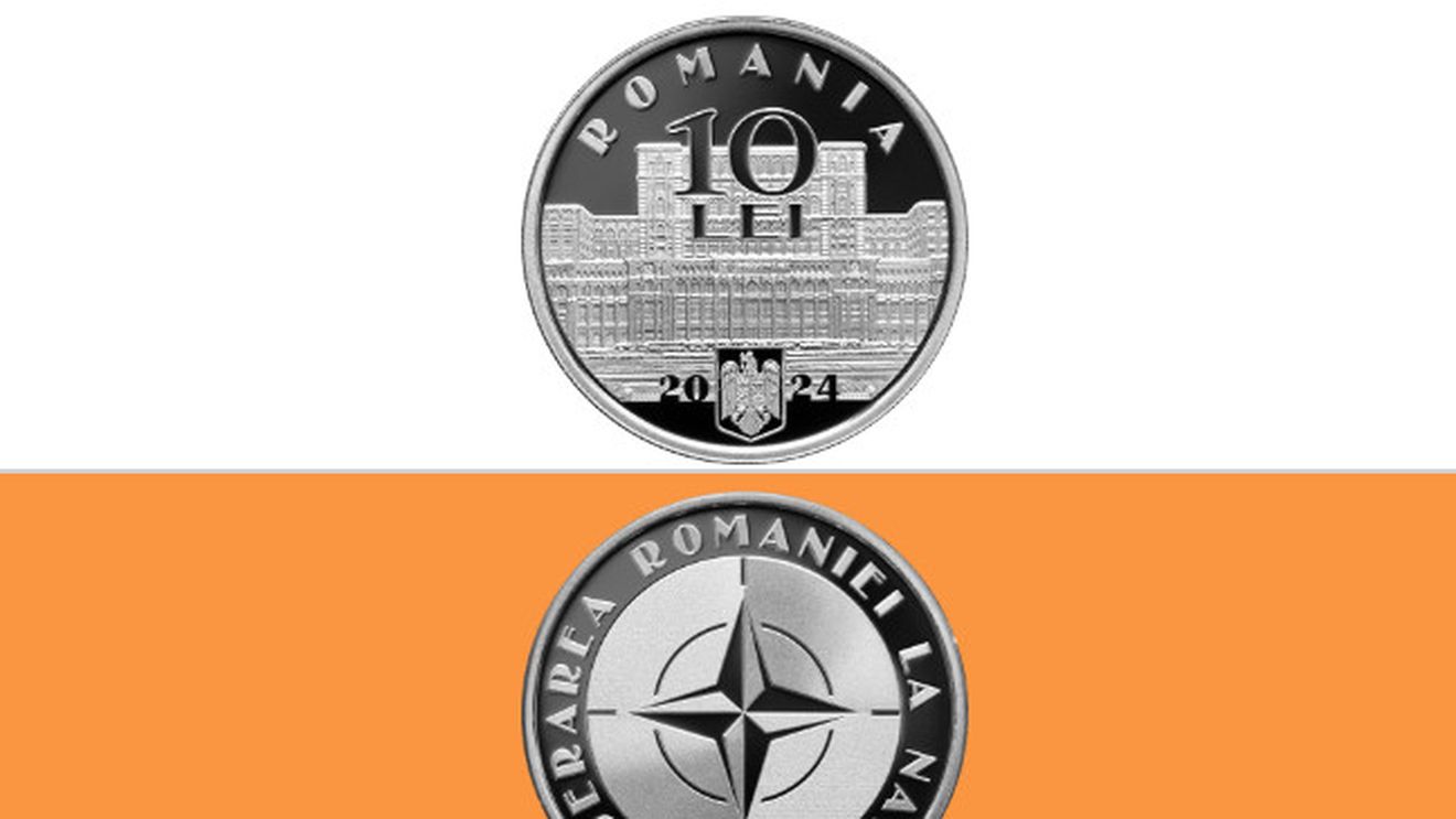20 de ani de la aderarea României la NATO: BNR lansează două monede, din argint și tombac / Prețurile de vânzare