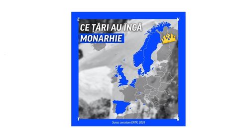 HARTĂ ENTR Cele douăsprezece țări unde există monarhie, în Europa