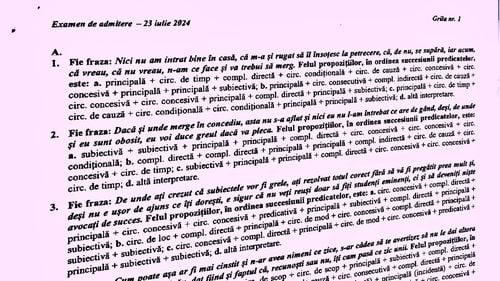 Grile Admitere Drept 2024. Subiectele și răspunsurile corecte de la examenul pentru Facultatea de Drept a Universității din București au fost publicate
