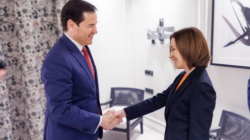 Preşedinta Republicii Moldova, Maia Sandu, s-a întâlnit la Munchen cu secretarul de stat Marco Rubio, la iniţiativa SUA