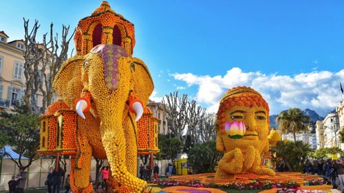 Francezii celebrează citricele printr-un festival organizat pe Coasta de Azur