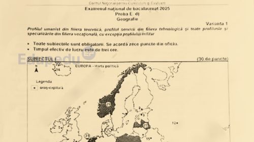 Subiecte Geografie BAC 2025