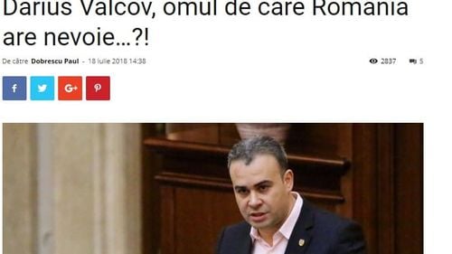 Odă fără precedent în presa locală pentru Darius Vâlcov, consilierul premierului condamnat la 8 ani de închisoare: ”Un Putin al nostru care să pună interesele naționale deasupra acelora din afară”