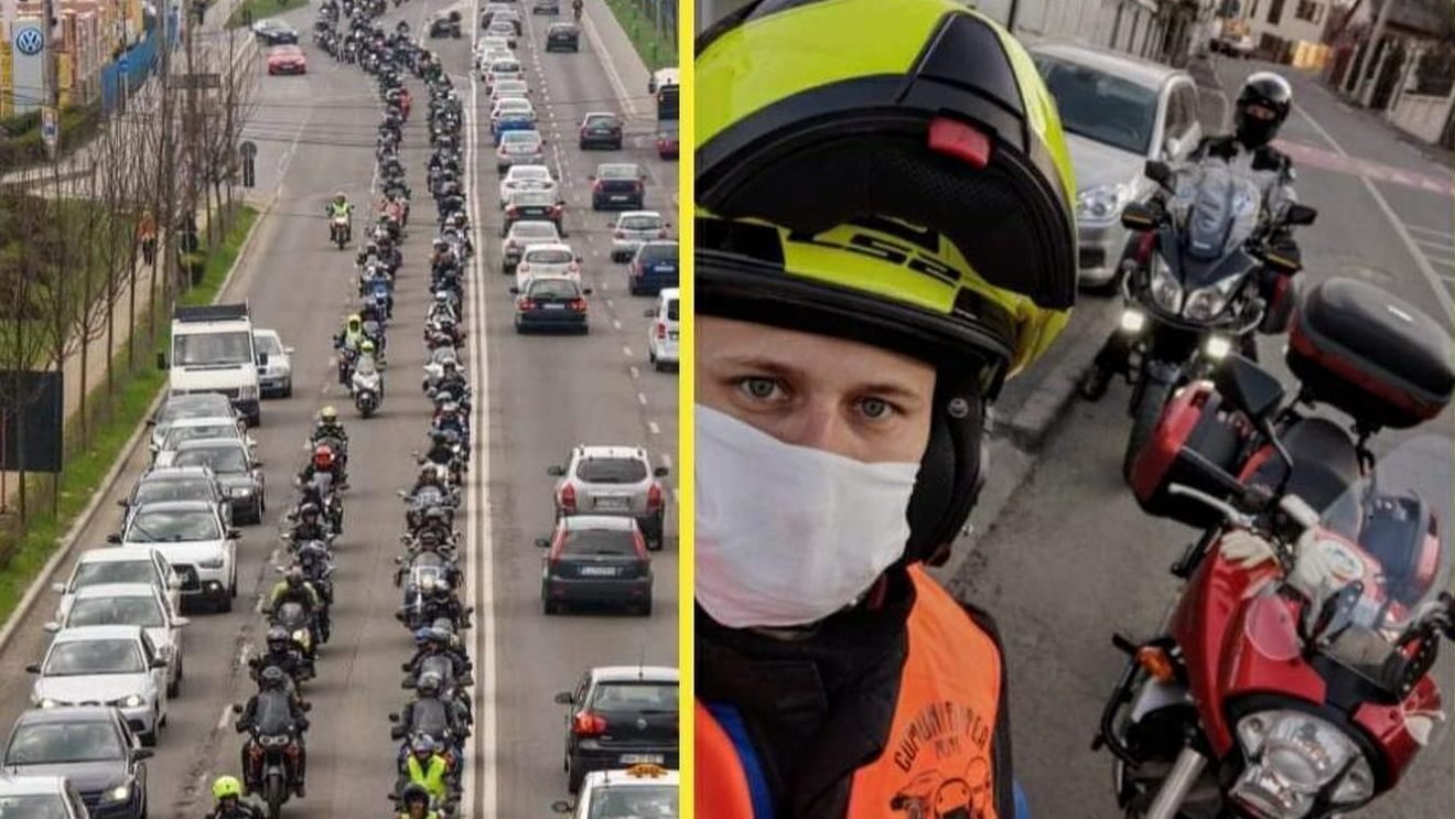 Solidaritate pe două roți. Peste o sută de motocicliști clujeni se oferă să transporte gratuit medicamente și pachete celor care nu pot ieși din case