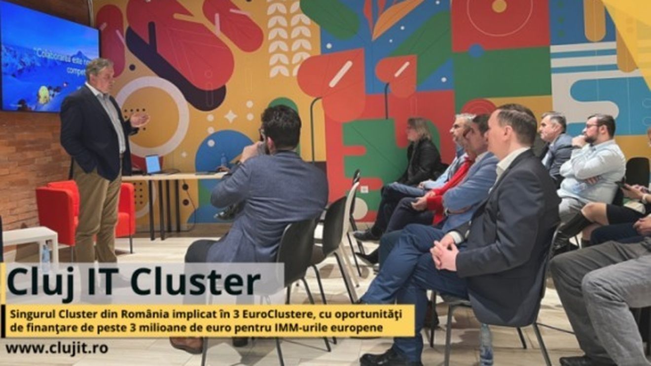 Colaborarea este noua competiție la Cluj IT - singurul Cluster din România implicat în 3 EuroClustere, cu oportunități de peste 3 milioane de euro pentru IMM-urile europene (PARTENERIAT)
