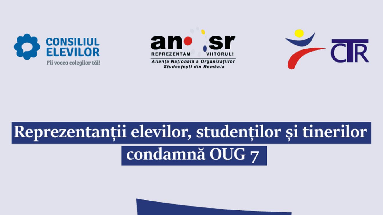 VIDEO Protest comun al elevilor, studenților și tinerilor pentru a-i susține pe magistrați împotriva OUG 7. Azi la 12:30, în fața Casei de Cultură a Studenților din București