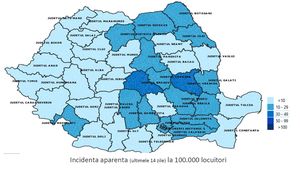 GRAFICE Analiză INSP: A treia săptămână fără niciun caz de coronavirus în județul Caraș Severin. Nici în Vaslui nu a mai apărut nicio infectare în 7 zile / Brașov și Vrancea au cele mai multe noi cazuri la 100.000 de locuitori