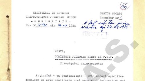 Sibiul, înainte de Revoluție. Nicu Ceaușescu era informat de Securitate că oamenii se plâng. ”Lipsesc toate, pantofi, ciorapi, lenjerie, săpun și tot ce cauți”. 25% din redactorii Revistei Transilvania erau informatori
