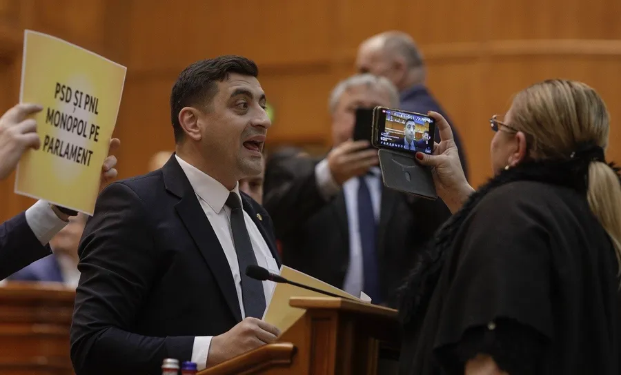 George Simion și Diana Șoșoacă, scandal parlament