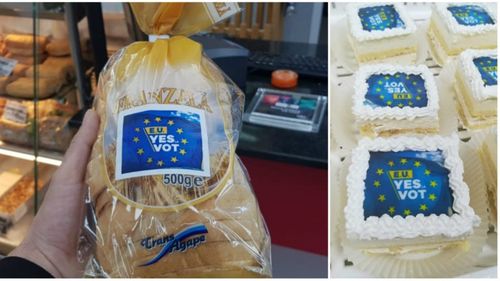 Sibiu: Îndemnuri la vot și mesaj pro-european pe pâine și prăjituri