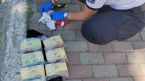 FOTO VIDEO: Peste 343.000 de euro, descoperiți ascunși într-un microbuz condus de un cetățean ucrainean urmărit internațional