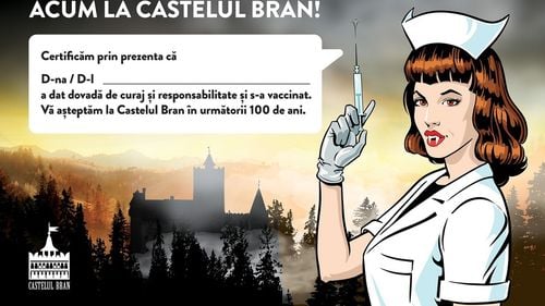„Vaccinări de neuitat” la Castelul Bran, timp de o lună, în zilele de weekend