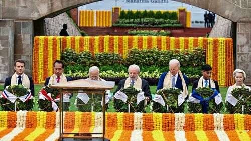 Liderii G20 au vizitat un monument închinat lui Mahatma Gandhi, la New Delhi
