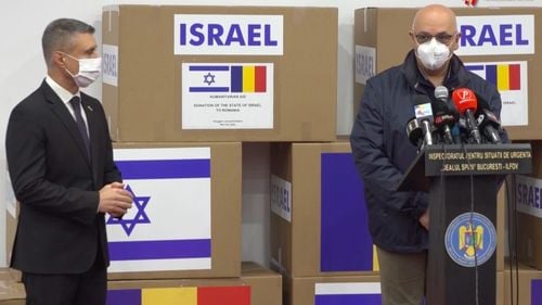 VIDEO Israelul a donat României 40 de concentratoare de oxigen / O echipă de medici din Israel va sosi în România