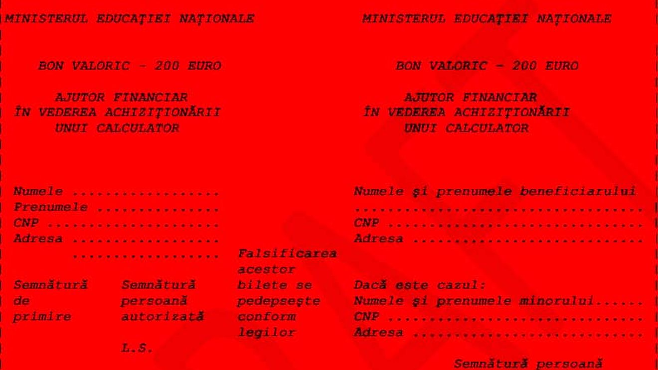 Bonurile de 200 de euro pentru calculatoare vor fi colorate în roşu, în anul electoral 2019. Ajutoarele vor fi primite de elevii din familii cu venituri mici