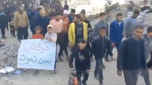 Câteva sute de locuitori din Gaza au demonstrat împotriva Hamas