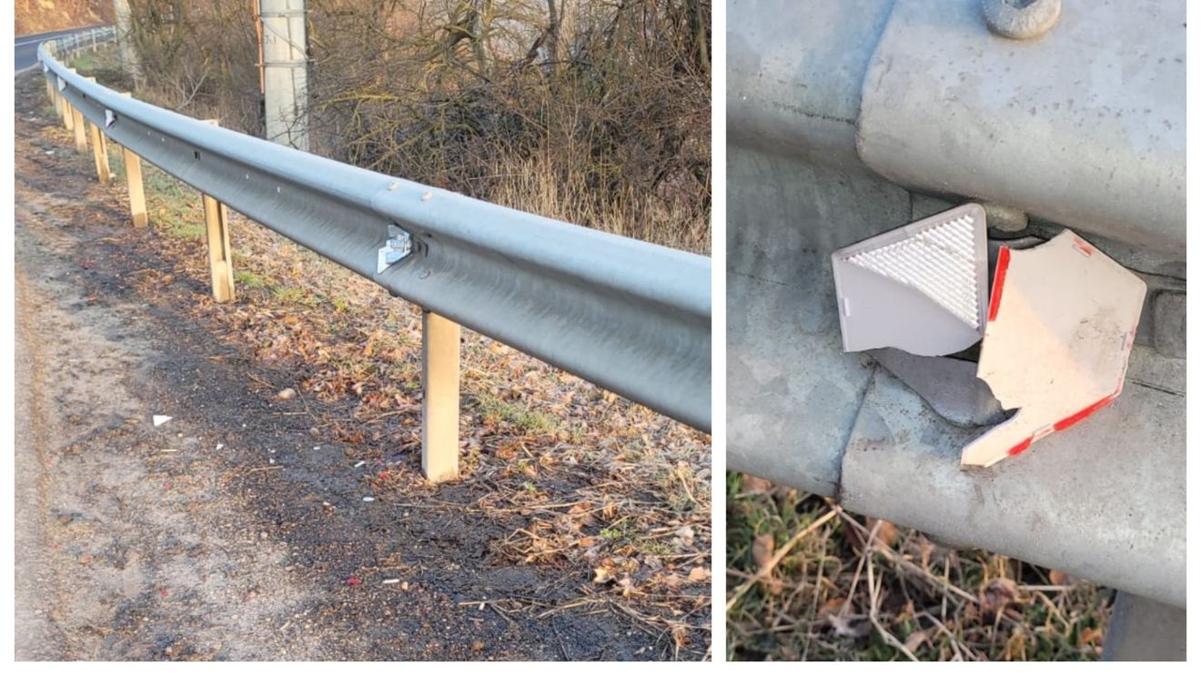 Un drum din Covasna a fost vandalizat pe o distanță de 1,5 km / Au fost sparte peste 400 de elemente reflectorizante