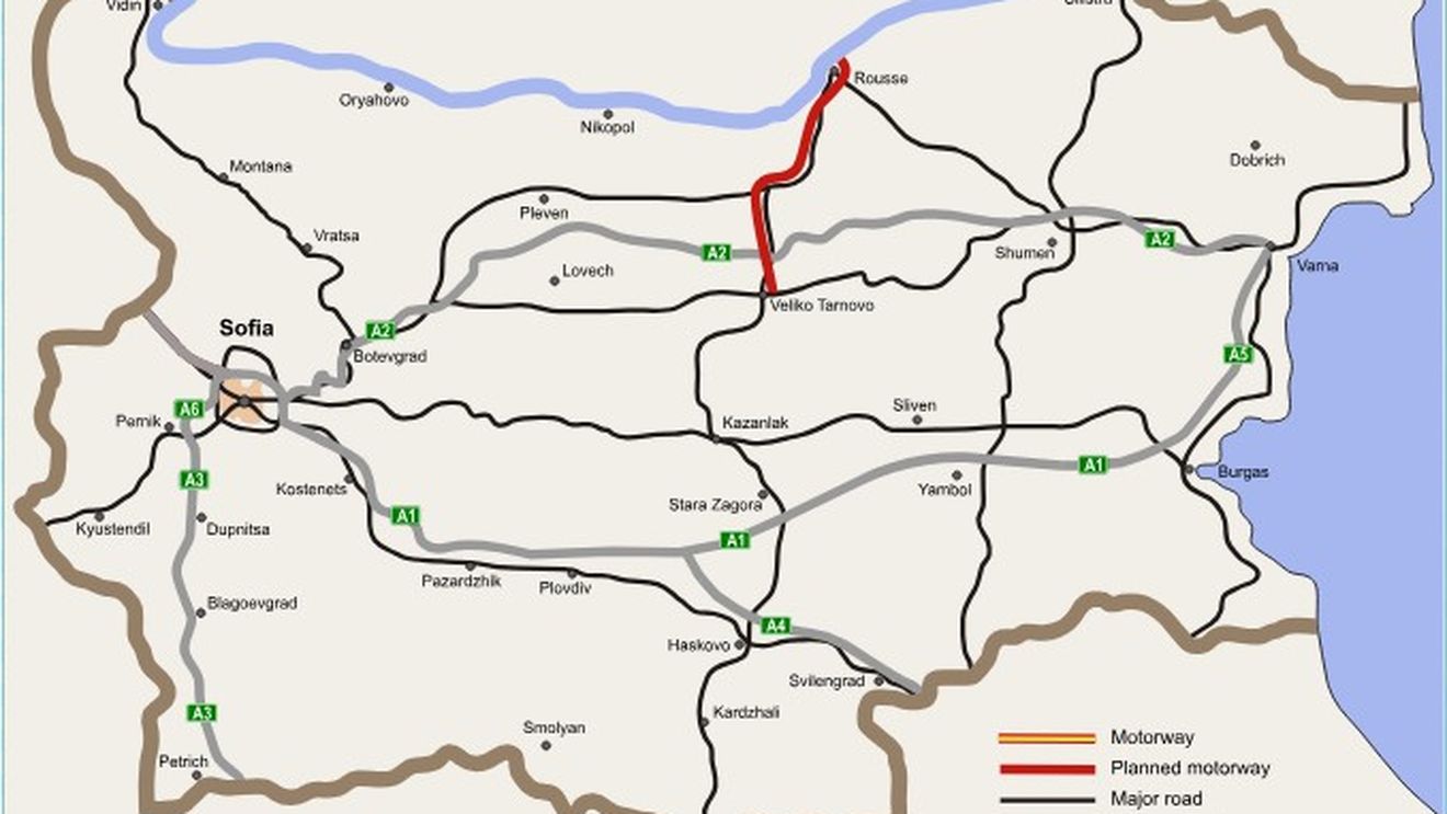 Începe construcția a 40 de km din autostrada Ruse - Veliko Tărnovo