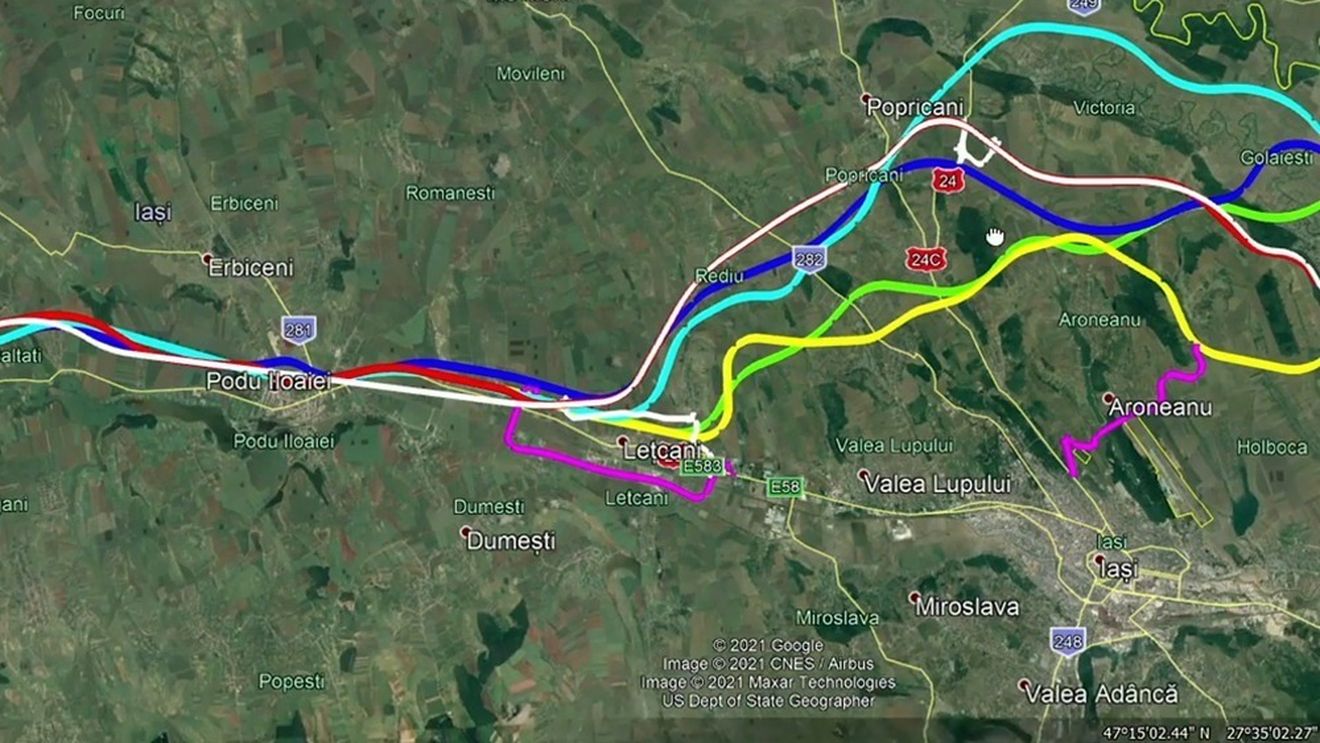 Autostrada A8: Variantele de traseu în zona Iași - Pașcani. Cum va fi conectată autostrada cu municipiul Iași