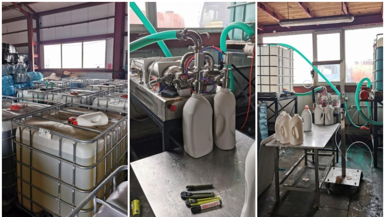 Peste 10 tone de detergent contrafăcut, scos de la vânzare de poliţiştii din Arad/ Valoarea mărfii depăşeşte 200.000 de lei