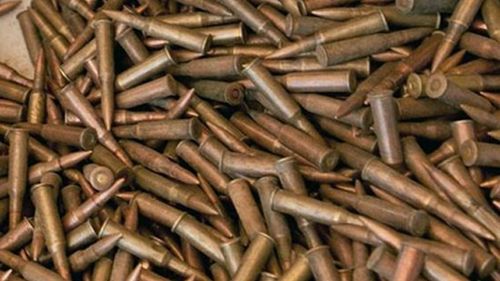 Peste o mie de cartuşe din Primul Război Mondial, descoperite în albia Oltului