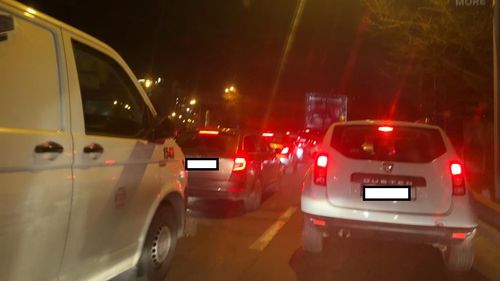 Trafic infernal în București, în apropierea sărbătorilor și pe fondul răcirii vremii