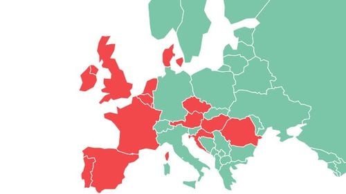 Top 15 țări europene cu cea mai mare rată de infectare cu coronavirus/ România, pe lista țărilor roșii ai căror cetățeni riscă plasarea în carantină la călătoria în alte state UE/ Spania, Franța, Cehia și Malta, printre cele mai afectate