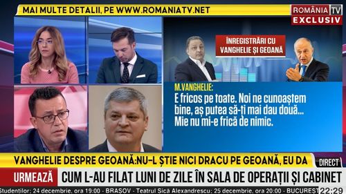 Antena 3 și RTV au difuzat transcrierile unor înregistrări în care Marian Vanghelie vorbește vag despre Mircea Geoană și strângere de semnături. Vanghelie: Nu am strâns semnături pentru Geoană, ci pentru partidul meu PSDI
