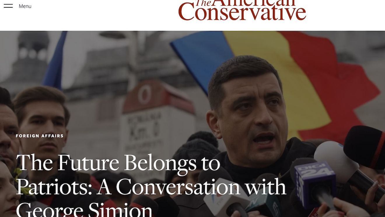 Interviu al lui Simion în ”The American Conservative”:  ”Mi-a plăcut foarte mult o frază folosită de președintele Trump: "Drill, baby, drill"”  / Despre Călin Georgescu: ”A fost cel mai votat român, așa că are dreptul să își asume orice rol dorește„