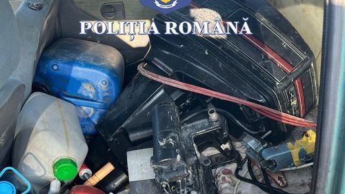 Foc de armă la Constanța pentru prinderea unui şofer care a fugit de poliție / Bărbatul n-avea permis, iar în autoturism au fost găsite un motor de barcă şi bidoane goale care miroseau a benzină