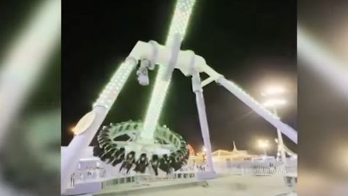 VIDEO Cel puţin 23 de răniţi, patru grav, în vestul Arabiei Saudite, într-un accident în parcul de distracţii de la Taif, unde o instalaţie „Game 360” a căzut la pământ