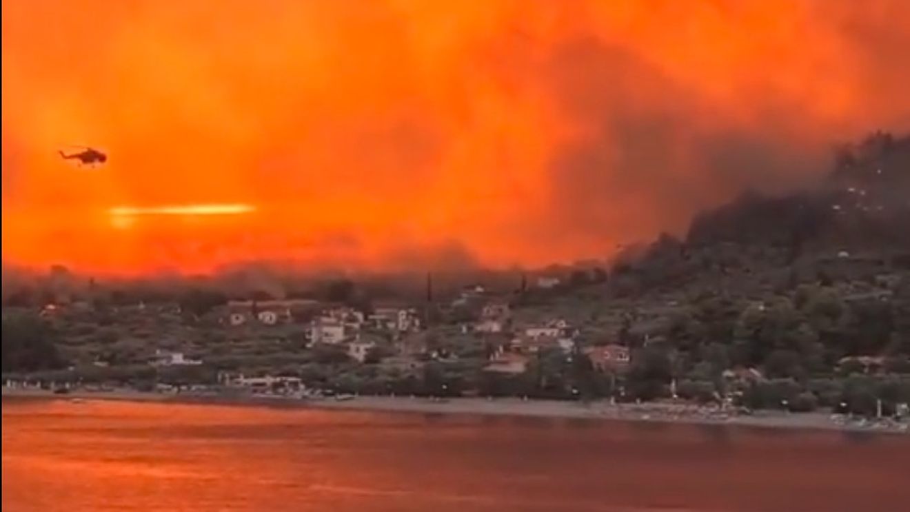 VIDEO Imagini ireale după incendiile din Grecia: ”ninge cu funingine” - Pro TV